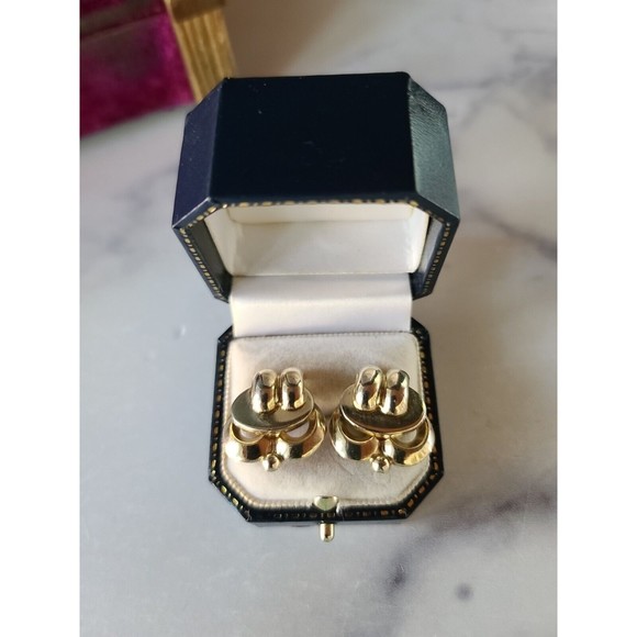 Vintage Coro Gold Tone Screwback Earrings - Picture 3 of 10